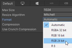 Unity Texture Compression Cheat Sheet 